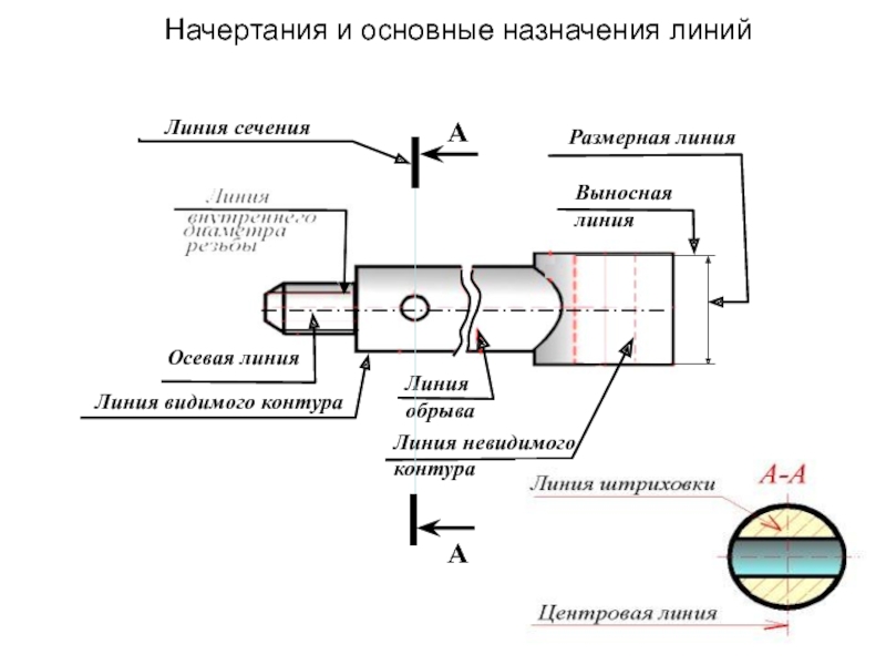 Зачем нужны осевые линии на чертеже