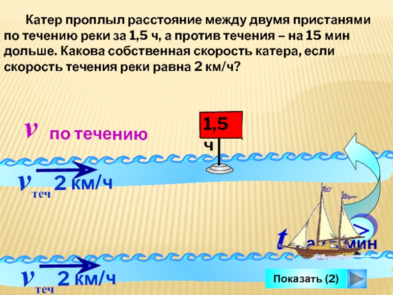 Какие скорости рек. Скорость течения реки катер. Скорость лодки по течению реки. Между двумя пристанями. Скорость катера против течения реки.