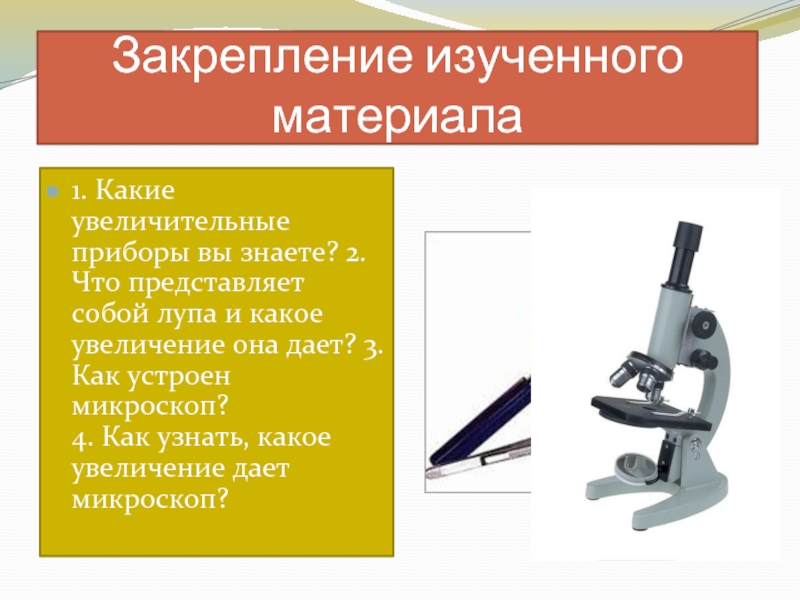 Презентация на тему лупа по физике 8 класс