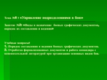 Виды и назначение боевых графических документов, порядок их составления и ведения