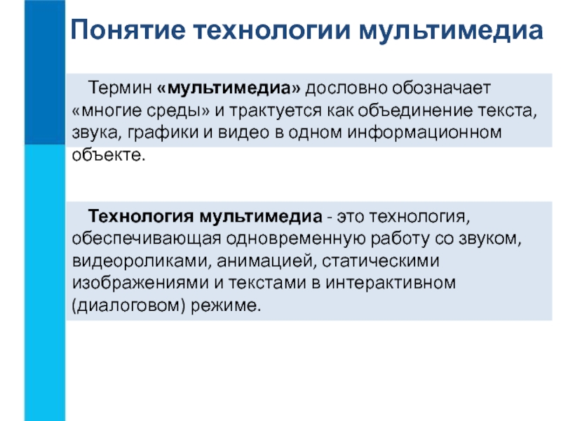 3 дайте определение терминам мультимедиа презентация заметка