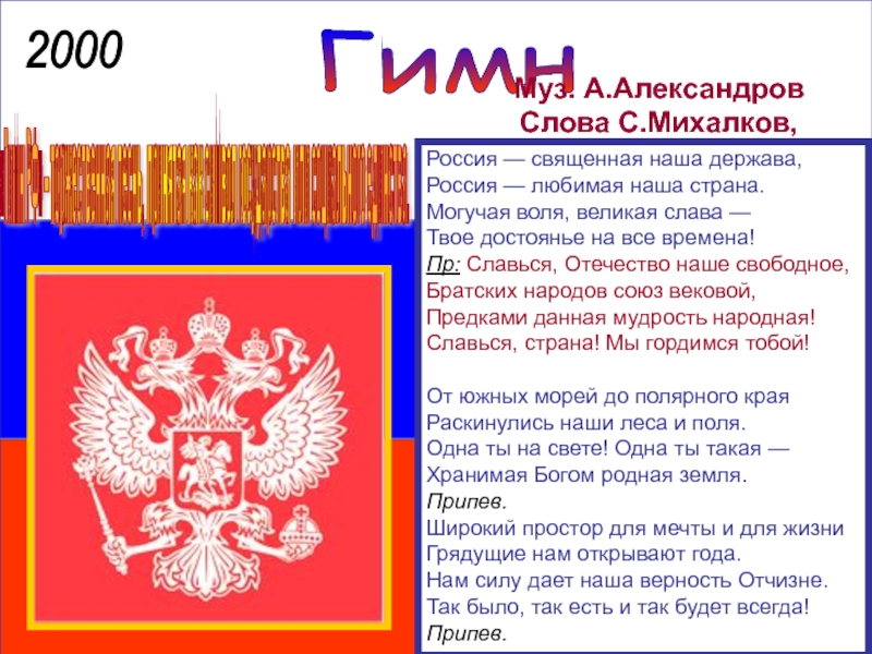 Музыка символ россии. Россия Священная наша держава Россия. Гимн Россия Священная наша держава. Презентация на тему Россия Священная наша держава. Гимн России.