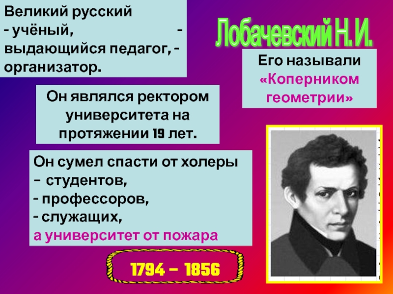 Великие математики россии презентация 6 класс