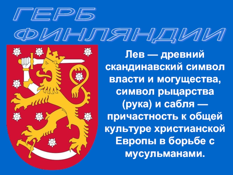 Флаг и герб финляндии картинки