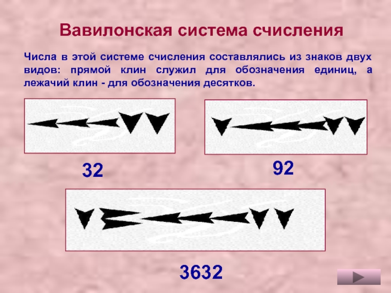 Проект вавилонская система счисления