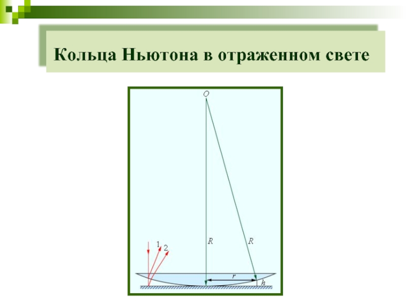 Кольца ньютона в отраженном свете