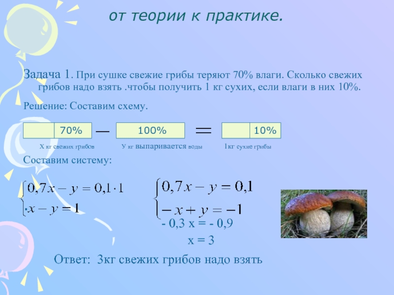 Грибы при сушке теряют 78 своей массы