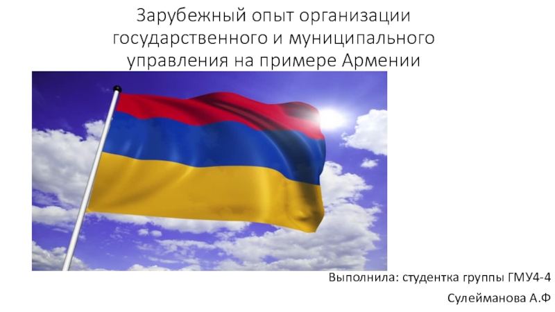 Зарубежный опыт организации государственного и муниципального управления на