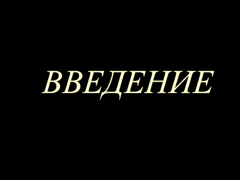 ВВЕДЕНИЕ