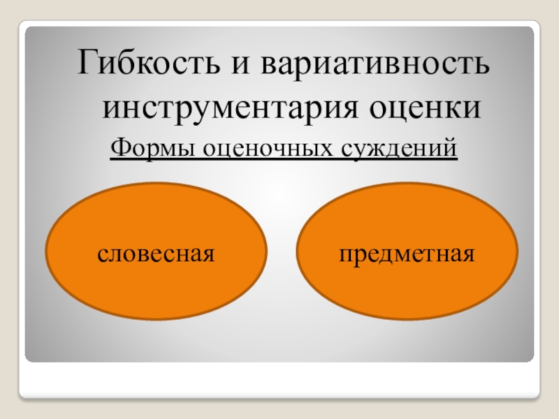 Оцените форму. Гибкость и вариативность форм оценивания результатов. Оценка вариативности. Гибкость и вариативность компетенций. Вербальные содержательные.