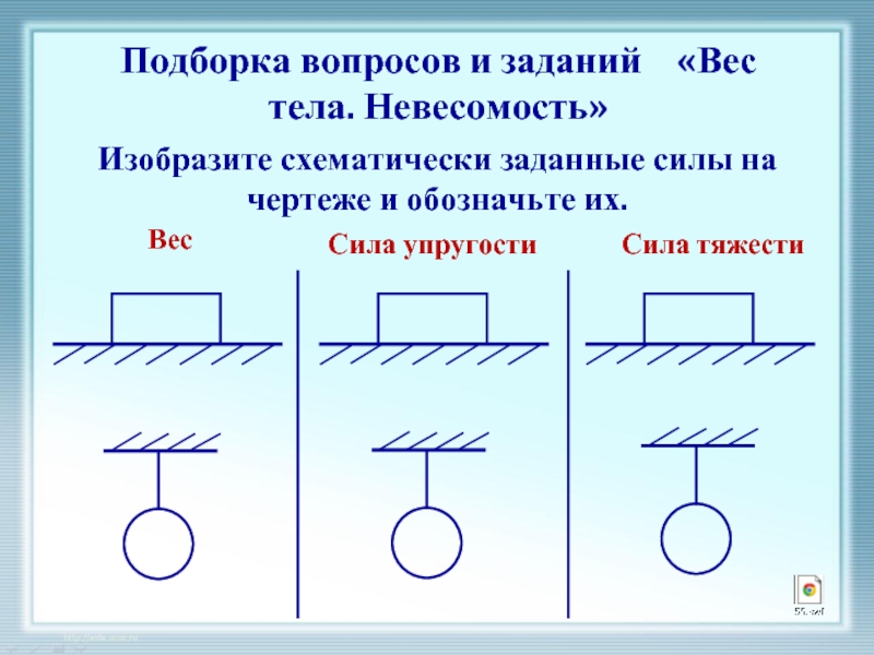 Изобразите на рисунке вес и силу тяжести. Сила тяжести и вес на чертеже. Обозначение силы упругости на чертеже. Рисунок сила тяжести вес сила упругости. Изобразите на чертеже силу тяжести и вес.