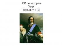 СР по истории Петр I Вариант 1 (2)