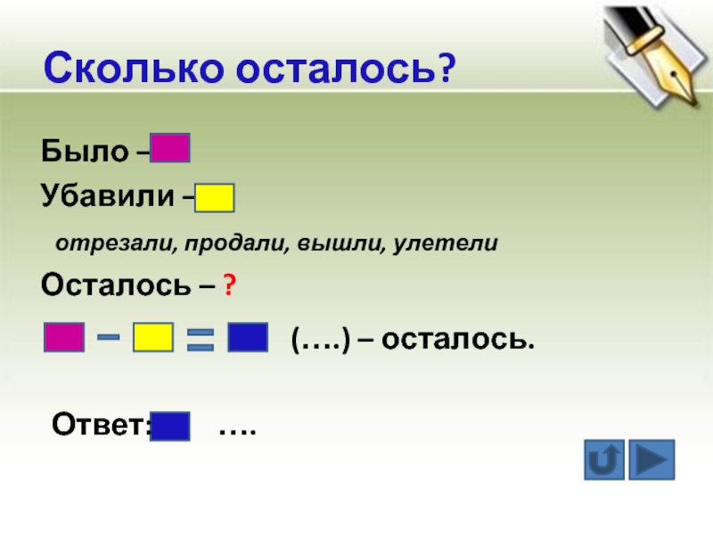 Сколько оставлять. Сколько осталось. 