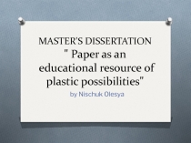 MASTER'S DISSERTATION 