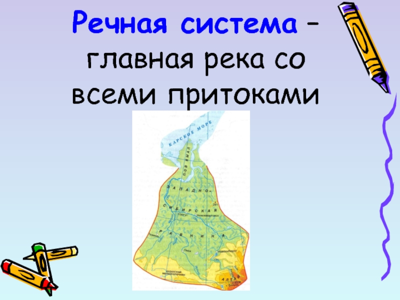 Главные реки презентация. Главная река со всеми притоками.