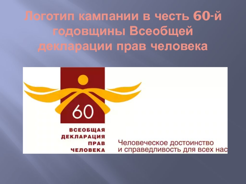 Логотип кампании в честь 60-й годовщины Всеобщей декларации прав человека