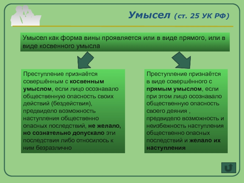 Понимание виновности деяния в современном обществе проект