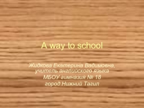 A way to school (Дорога в школу)