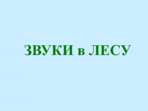 Звуки в лесу