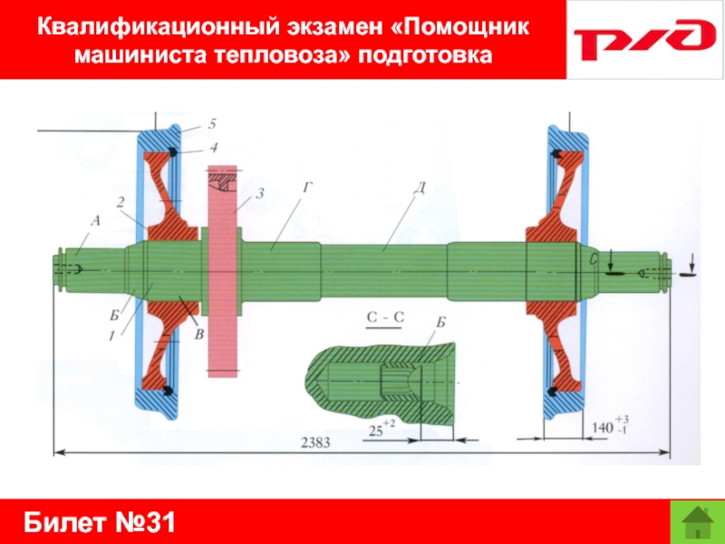 Билет №31Квалификационный экзамен «Помощник машиниста тепловоза» подготовка