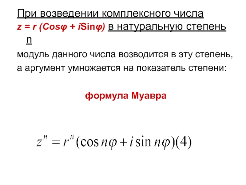 Возвести в натуральную степень