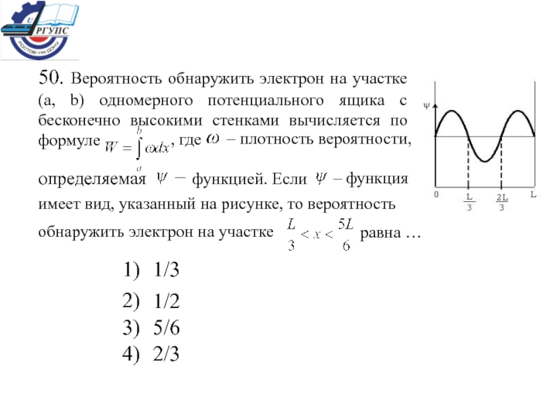 На рисунке изображена плотность вероятности обнаружения микрочастицы на различных расстояниях от ст