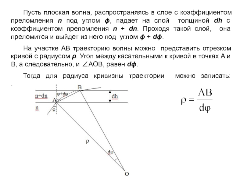 Радиус плоской волны