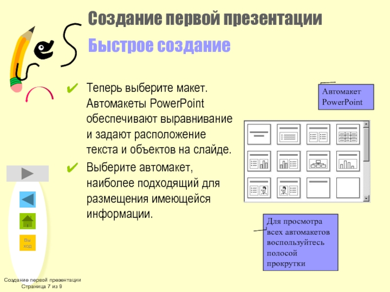 Как расположить текст и картинки в презентации