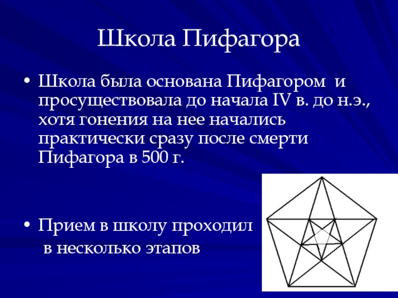 Пифагор презентация. Школа Пифагора проект. Математическая школа Пифагора. Презентация на тему школа Пифагора.