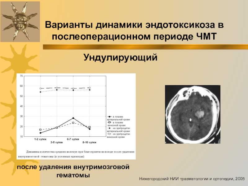 Динамика вариант. Послеоперационный период ЧМТ. Динамика внутримозговой гематомы. Варианты эндотоксикоза. Внутримозговая гематома кт динамика.