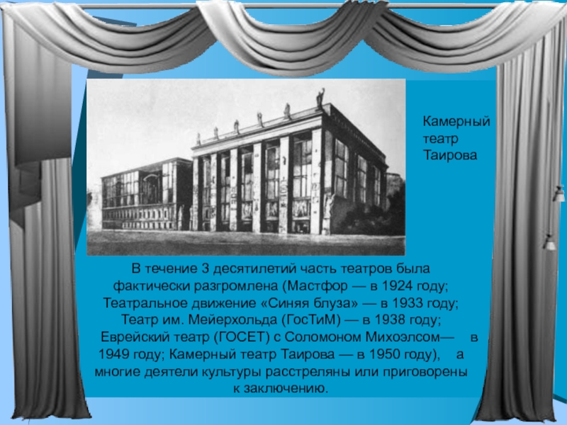 Год театра сайт. Камерный театр в Москве 1914. Московский камерный театр а.я. Таирова. Камерный театр Москва 1914 Таирова. 1914 Год камерный театр.