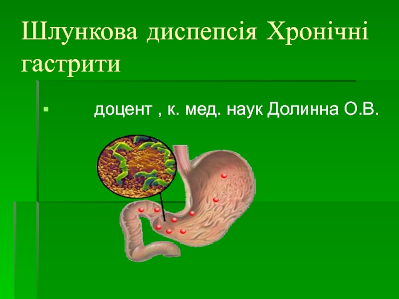 Презентация Шлункова диспепсія Хронічні гастрити