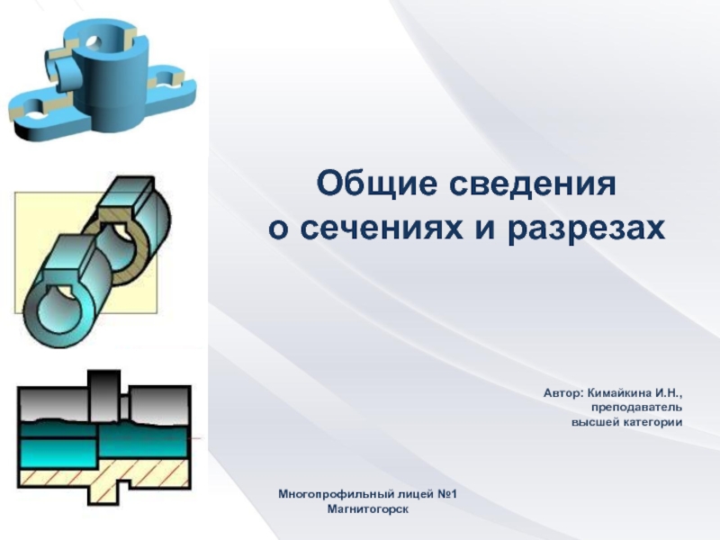 Общие сведения
о сечениях и разрезах
Многопрофильный лицей