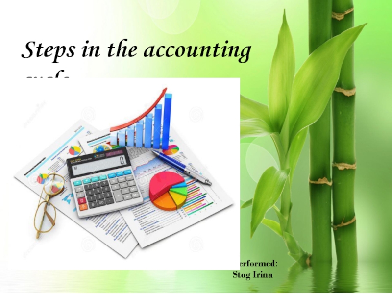 Презентация Steps in the accounting cycle
Performed :
Stog Irina