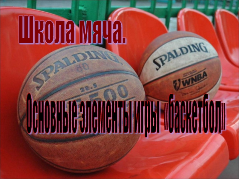 Презентация Основные элементы игры в баскетбол