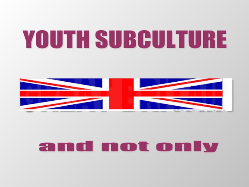 YOUTH SUBCULTURE   GREAT BRITAIN   and not only 