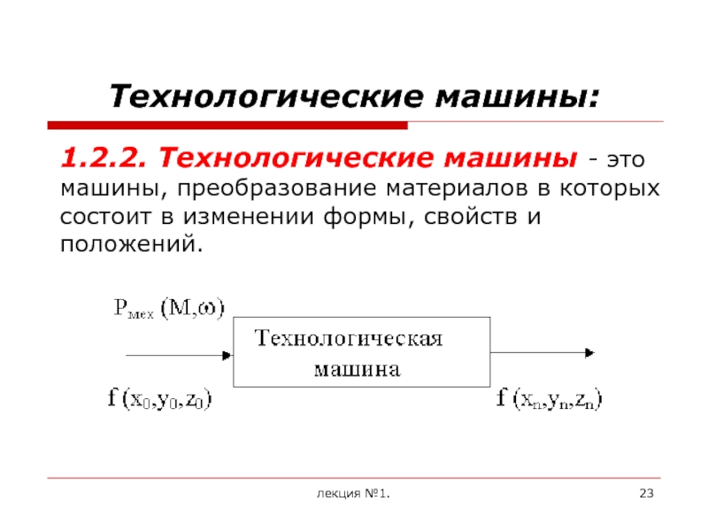 Преобразование материалов. Технологические машины.