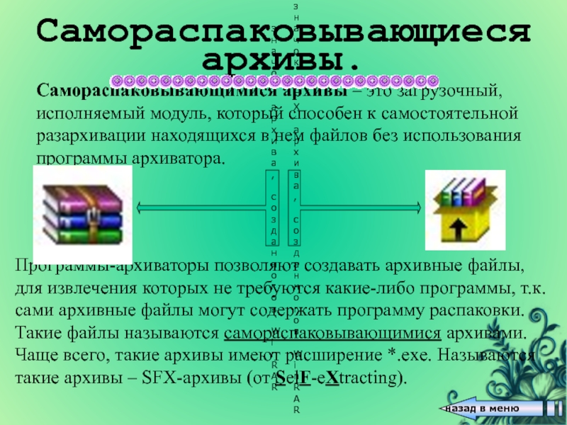 Расширение самораспаковывающегося архива. Самораспаковывающийся архив. Самораспаковывающийся архивный файл. Что такое самораспаковывающийся файл. Самораспаковывающиеся файлы расширение.