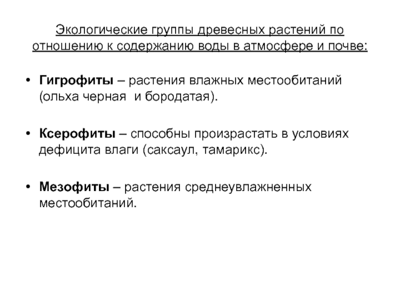 Экологические группы растений презентация 7 класс