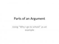 Parts of an Argument