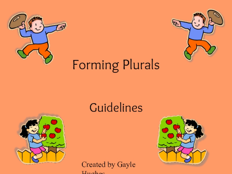 Created by Gayle HughesForming Plurals Guidelines