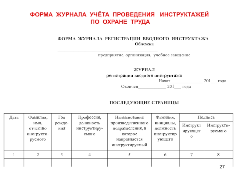 Программа проведения вводного инструктажа по го