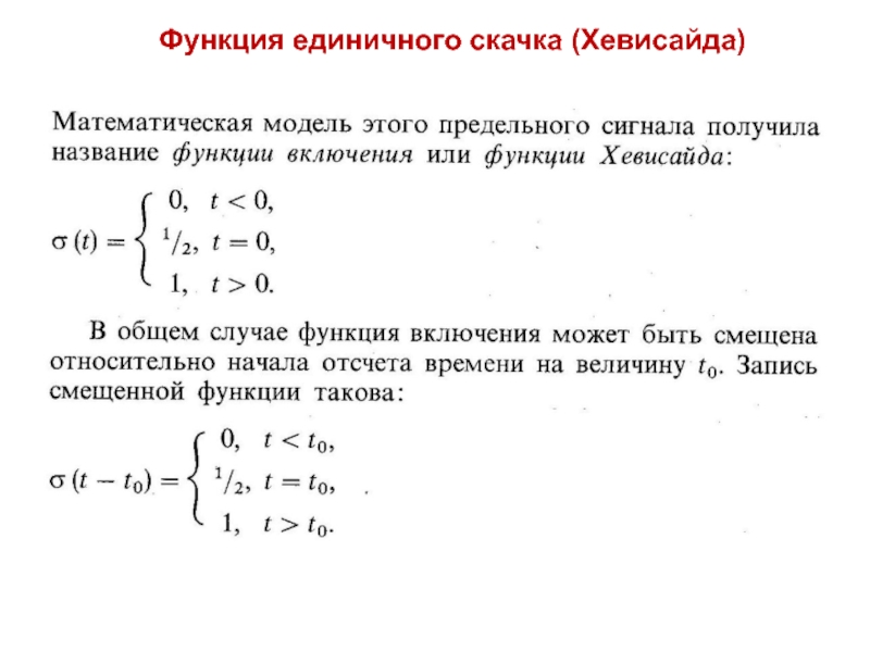 Изображение единичной функции