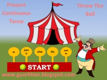 START
is
jump
play
He
swim
Present Continuous Tense
Throw The