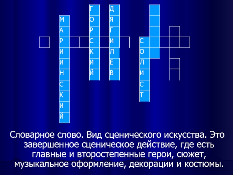 Синтез слова сценического действия и музыки