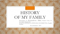 History of my family