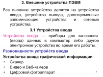 Внешние устройства ввода