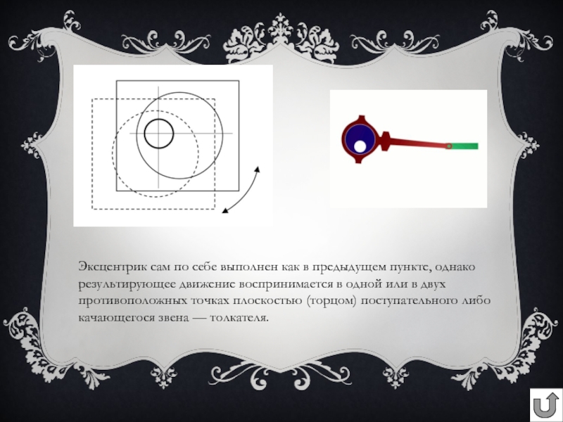 Противоположные точки. Эксцентриковый механизм презентация. Эксцентриковый механизм и его сборка. Презентация эксцентрика. Фотосъемка с двух противоположных точек.