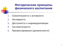 Методические принципы физического воспитания 