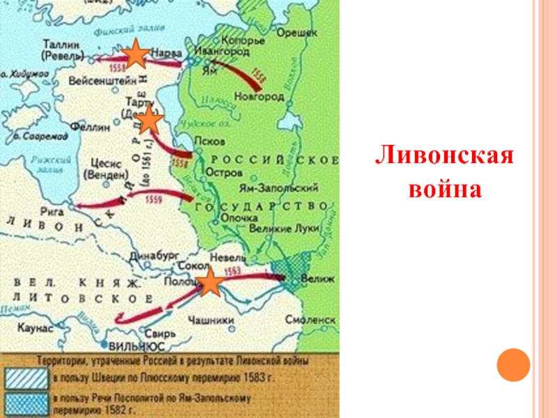 Ям запольский договор с речью посполитой. Карта Ливонской войны 1558-1583. Итоги Ливонской войны карта.